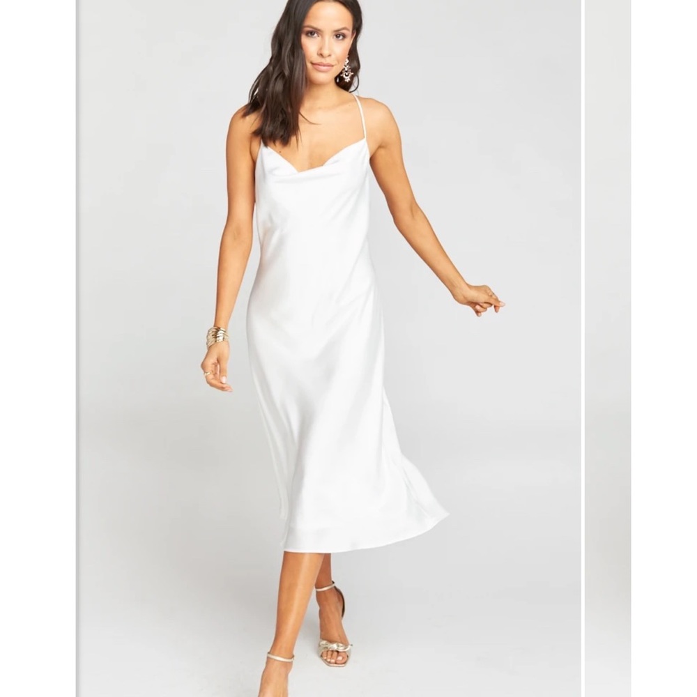 Show Me Your Mumu Verona Cowl Dress in Ivory